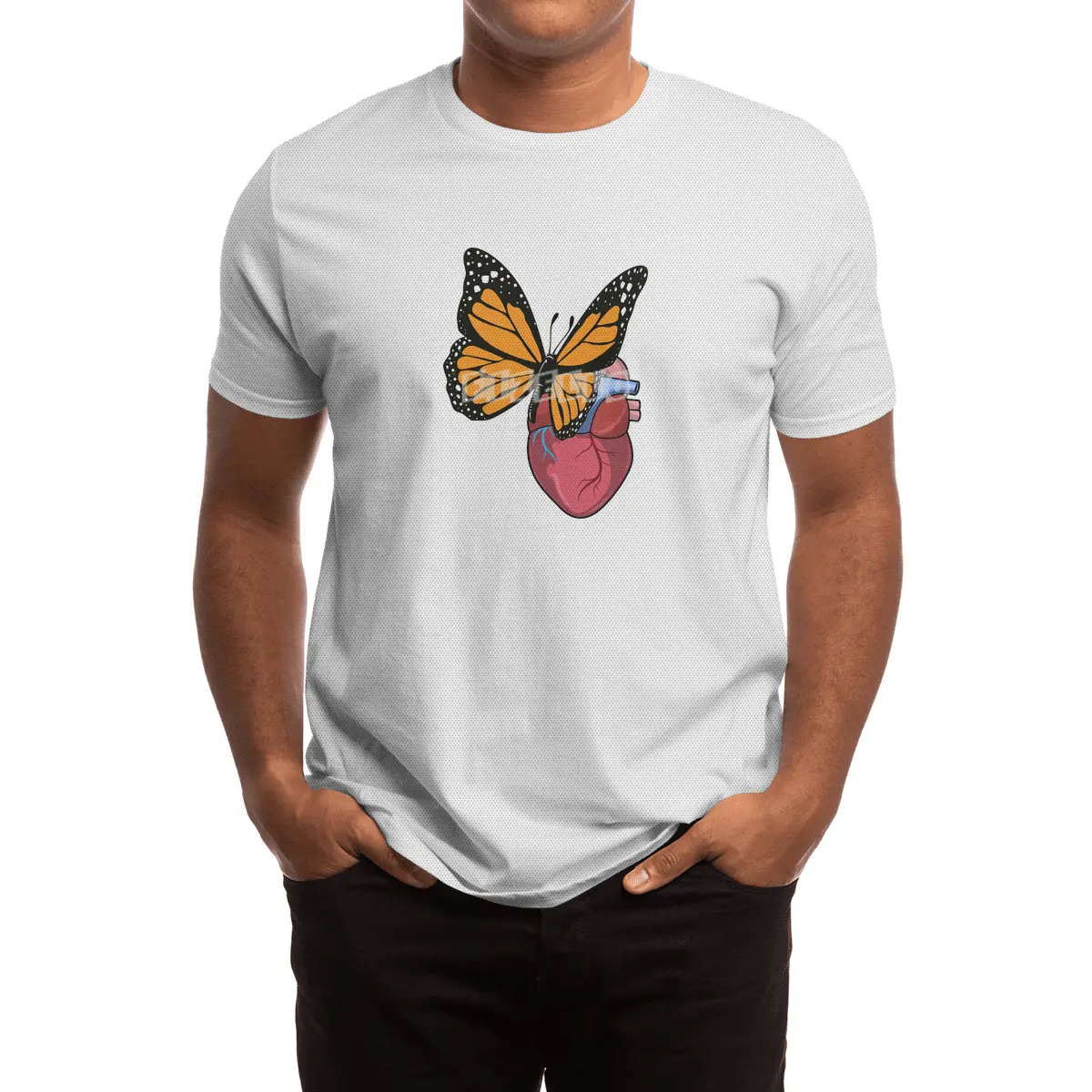 Butterfly with Heart Spor T-Shirt
