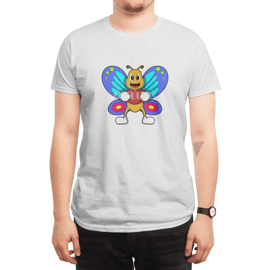 Butterfly with Heart Spor T-Shirt
