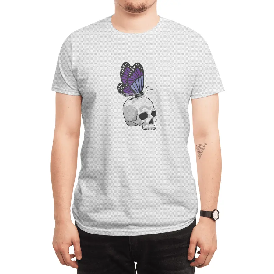Butterfly with Skull Spor T-Shirt