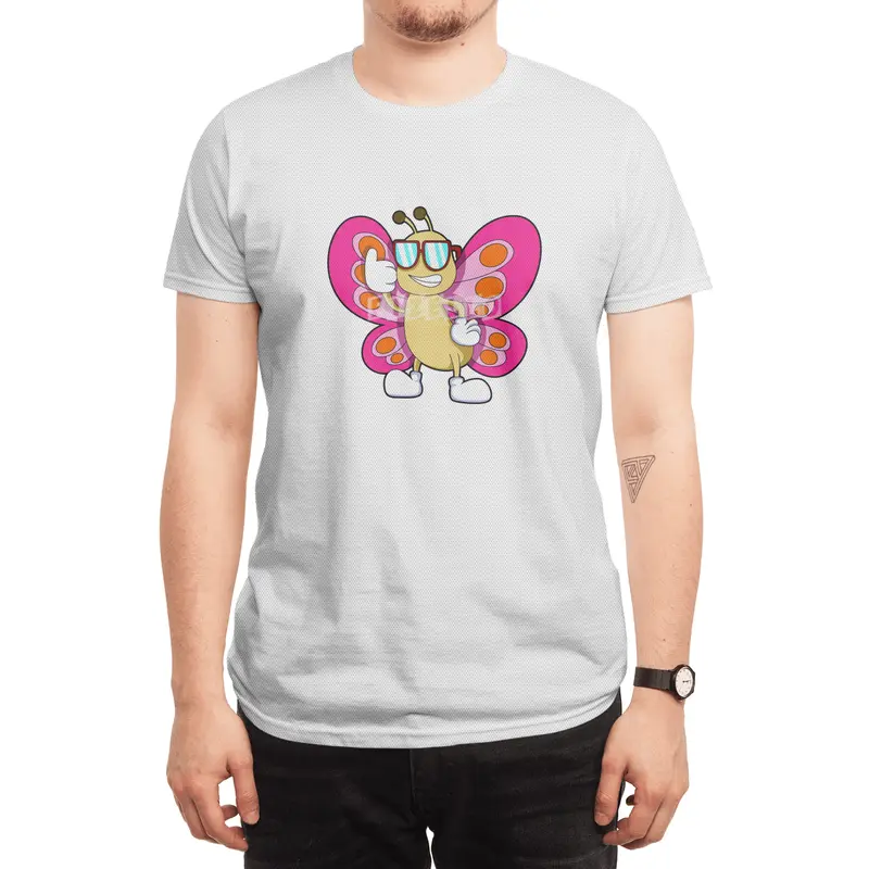 Butterfly with Sunglasses Spor T-Shirt