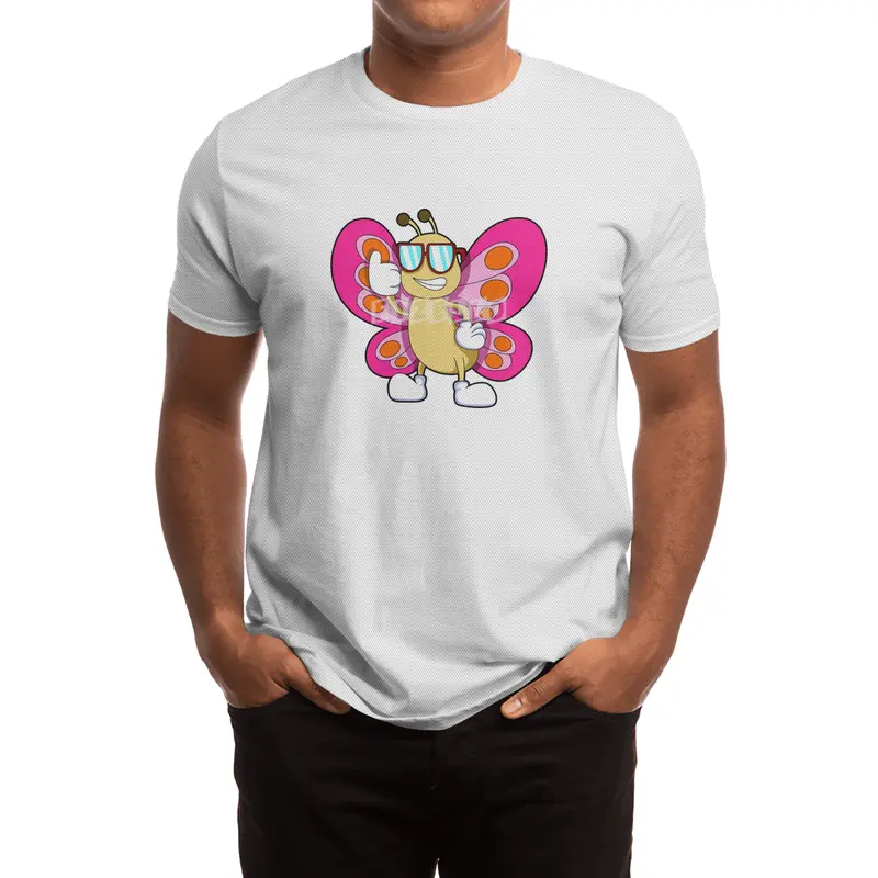Butterfly with Sunglasses Spor T-Shirt