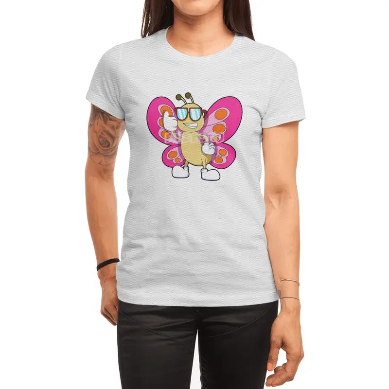 Butterfly with Sunglasses Spor T-Shirt