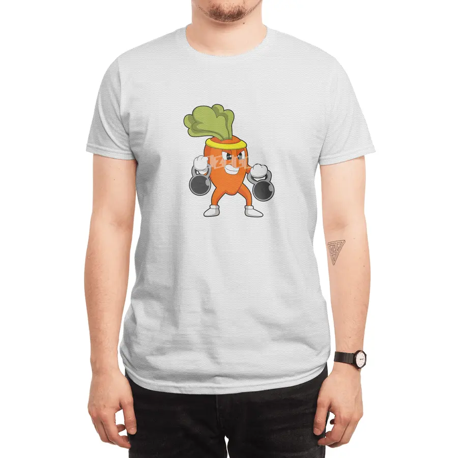Carrot at Fitness with Dumbbells Spor T-Shirt