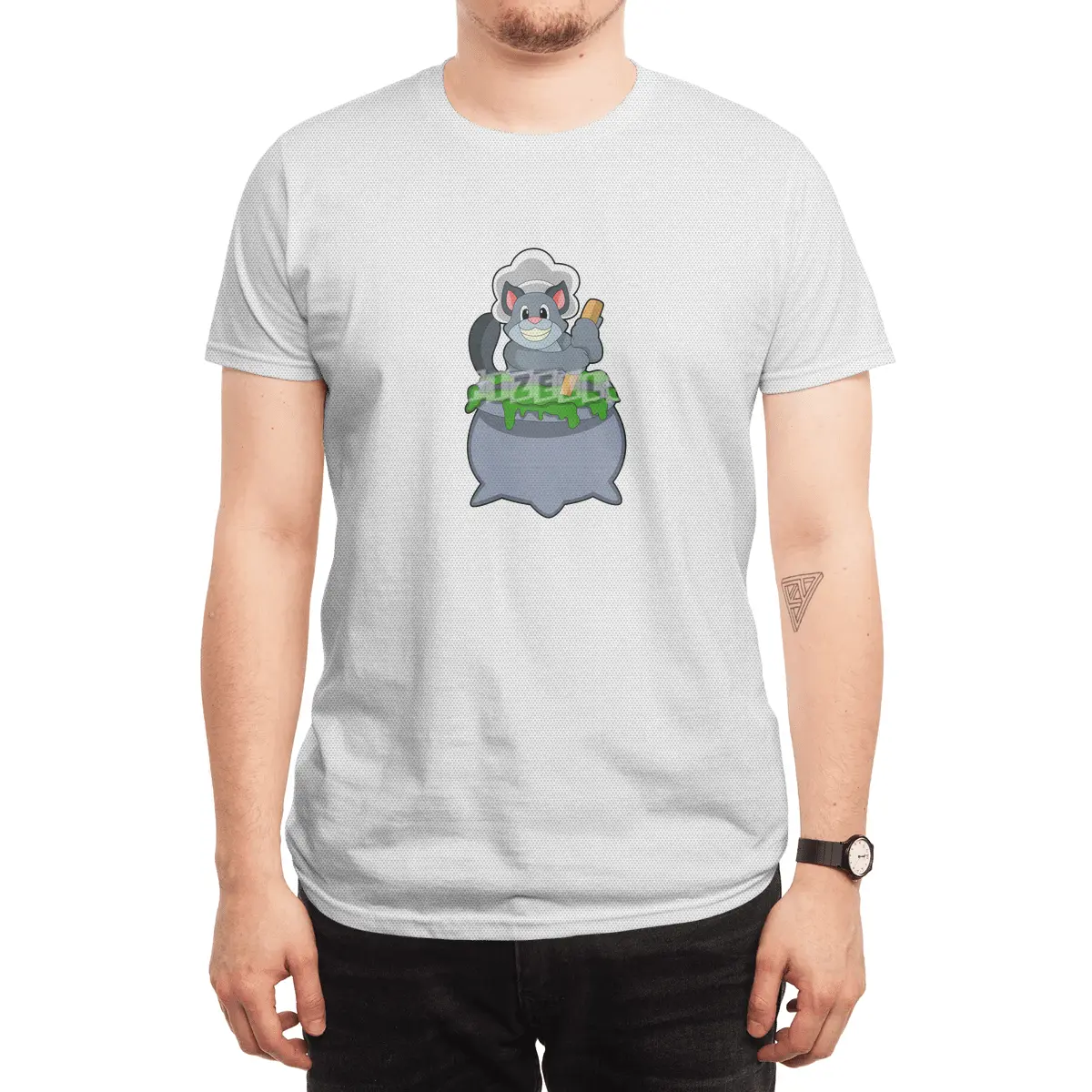 Cat as Cook with Magic potion Spor T-Shirt
