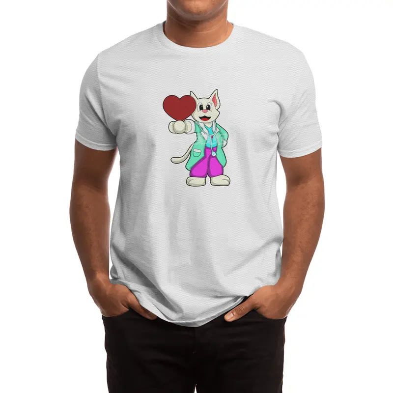 Cat as Doctor with Heart Spor T-Shirt