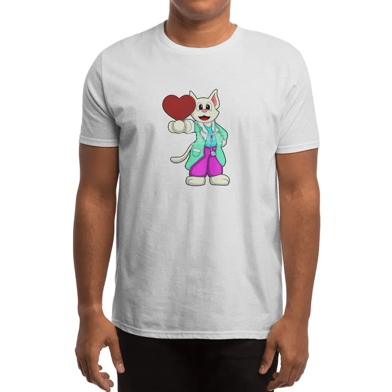 Cat as Doctor with Heart Spor T-Shirt