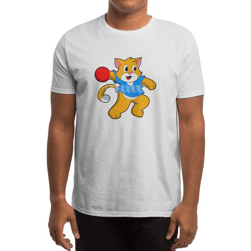 Cat as Handball player with handball Spor T-Shirt