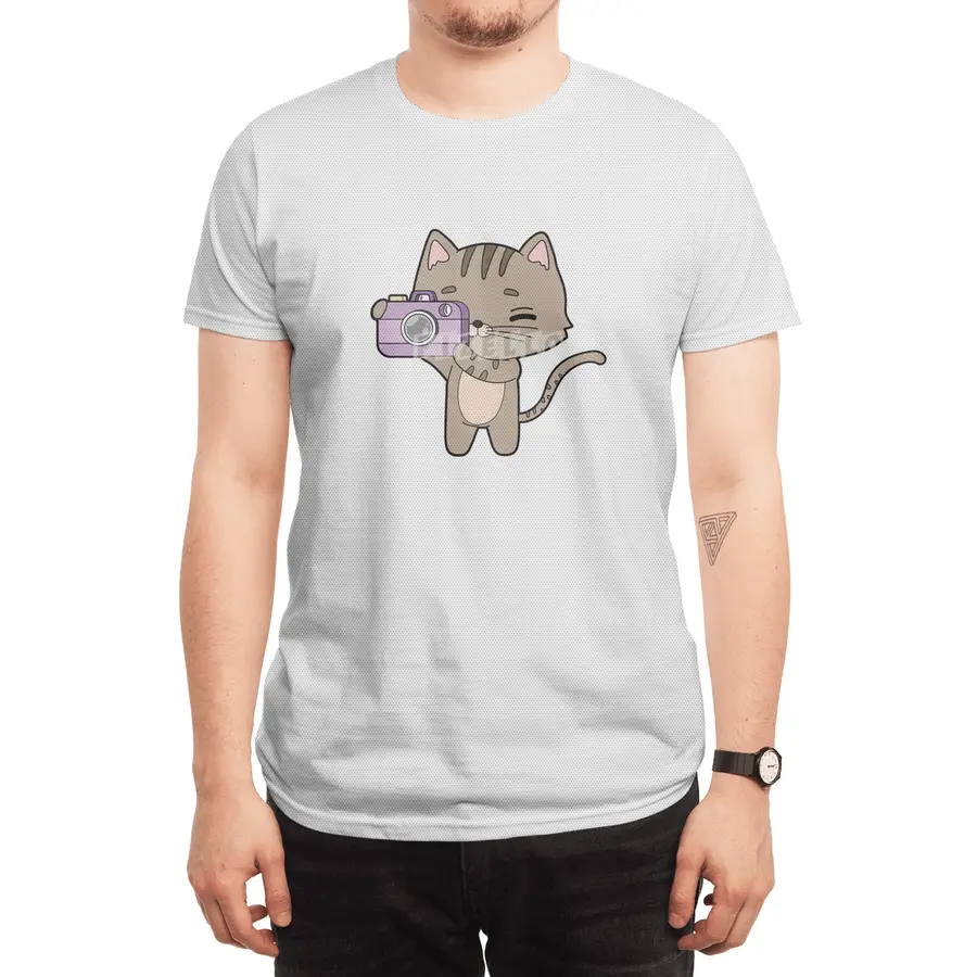 Cat as Photographer with Camera Spor T-Shirt