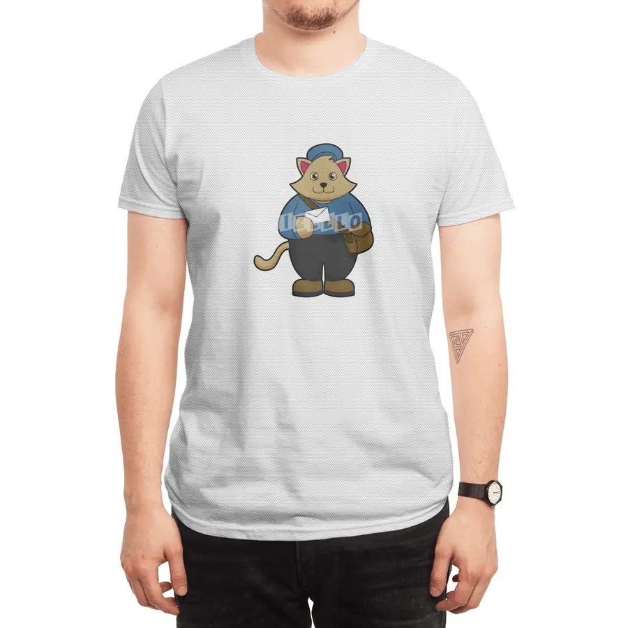 Cat as Postman with Envelope & Bag Spor T-Shirt