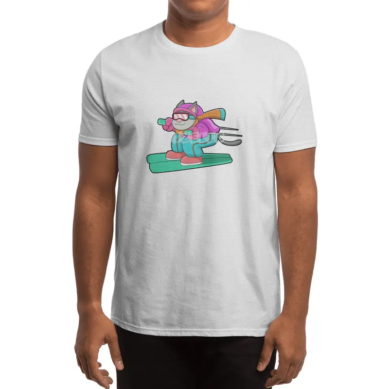 Cat as Ski jumper with Ski & Ski goggles Spor T-Shirt