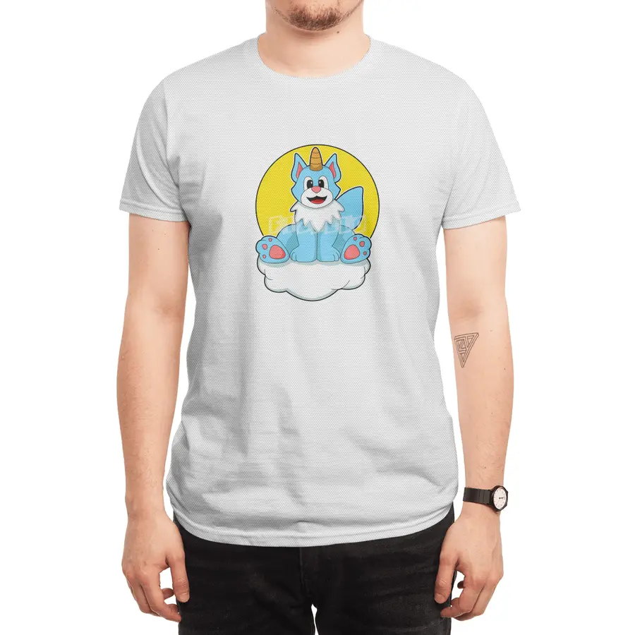 Cat as Unicorn on Clouds & Sun Spor T-Shirt