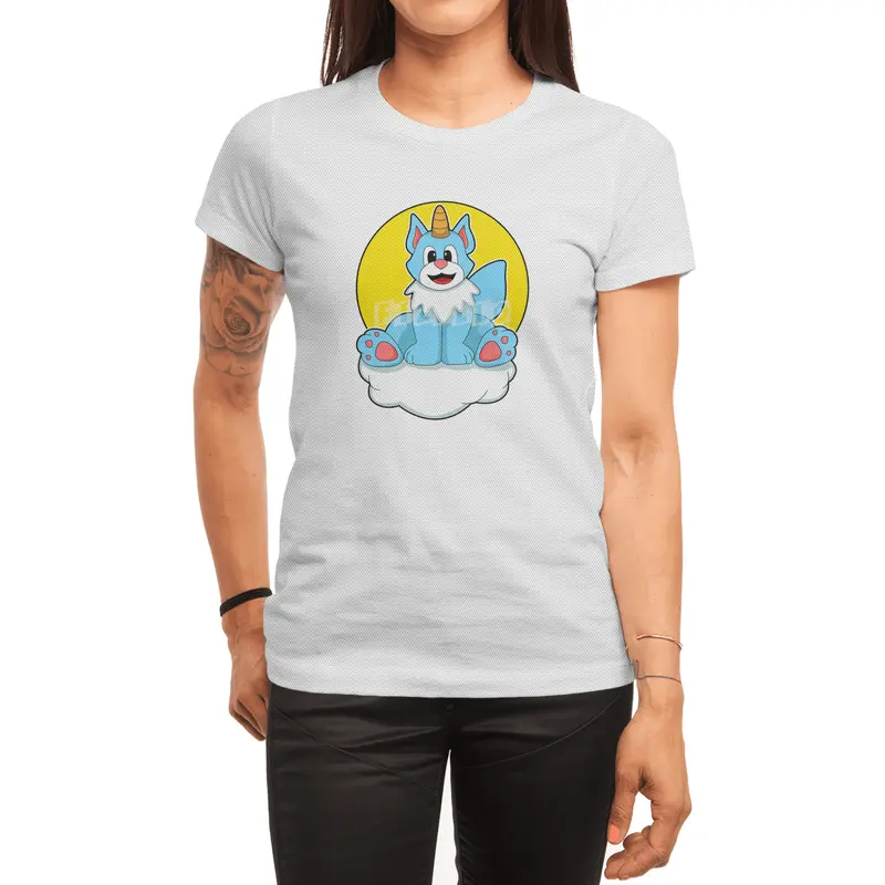 Cat as Unicorn on Clouds & Sun Spor T-Shirt