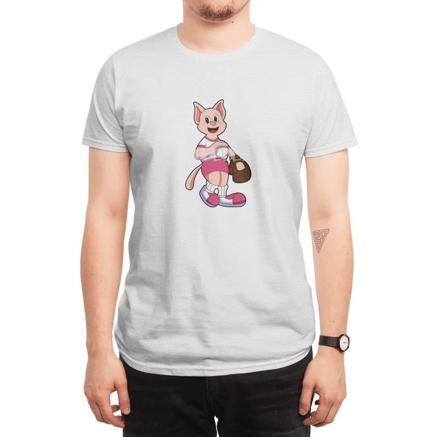 Cat at Baseball Sports Spor T-Shirt