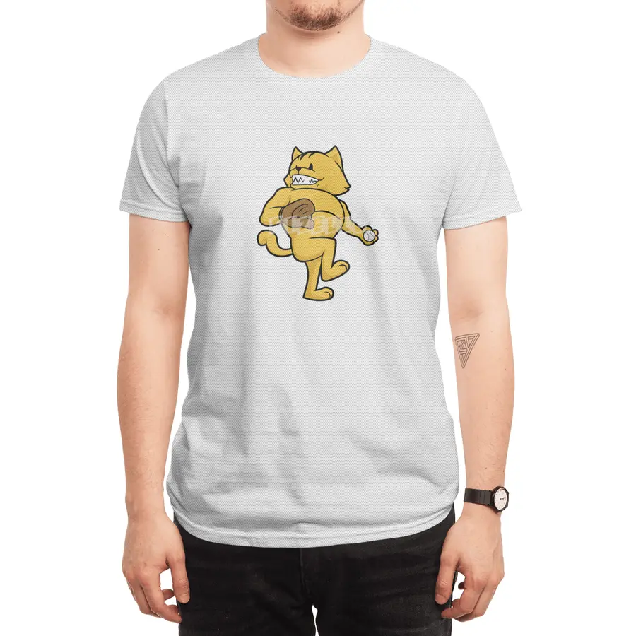 Cat at Baseball with Catch glove Spor T-Shirt