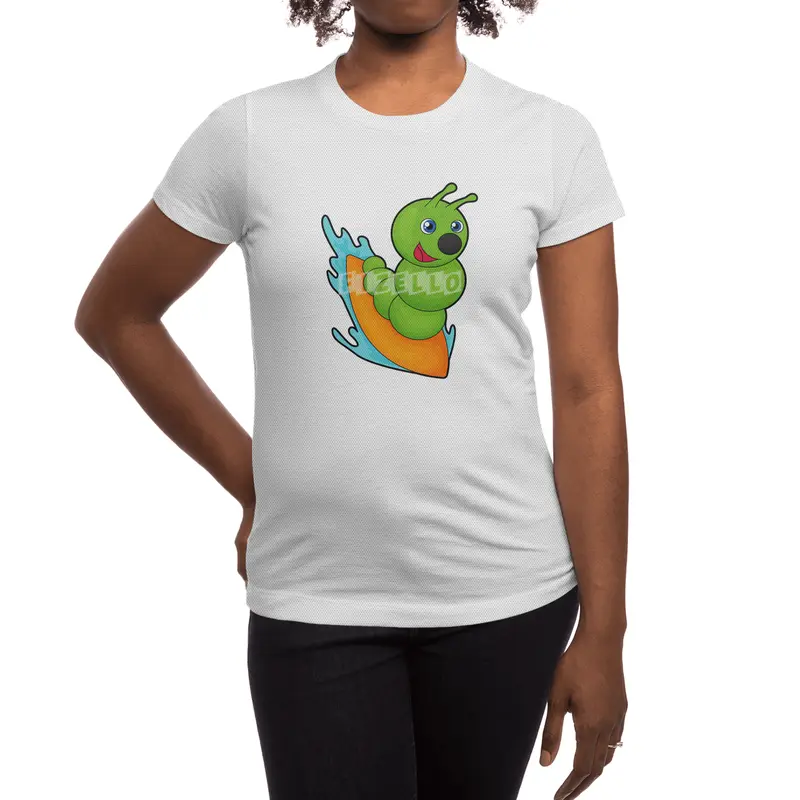 Caterpillar as Surfer with Surfboard Spor T-Shirt