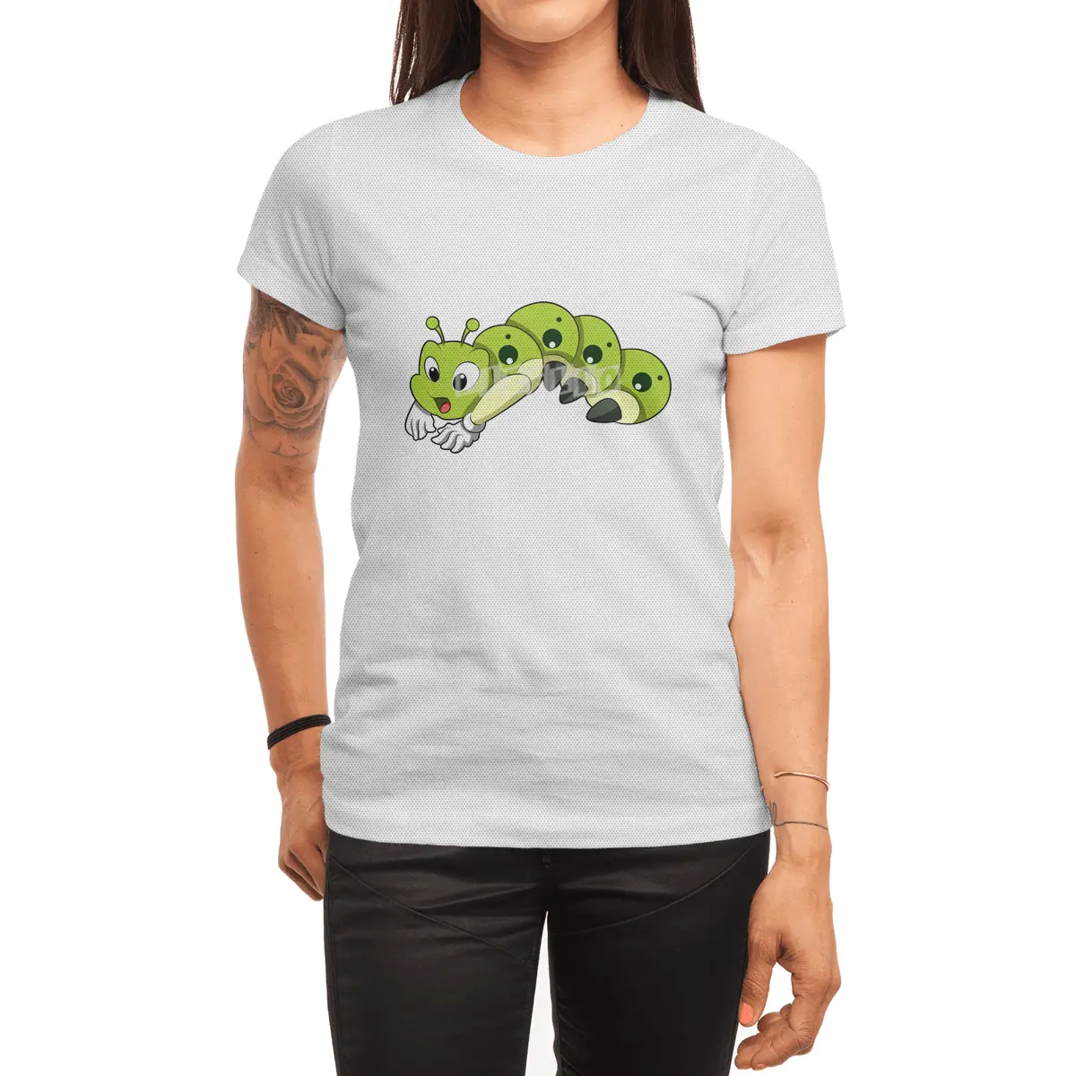 Caterpillar at Yoga Stretching exercises Spor T-Shirt