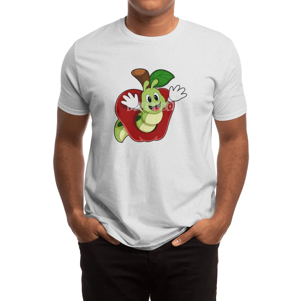 Caterpillar in Apple Spor T-Shirt