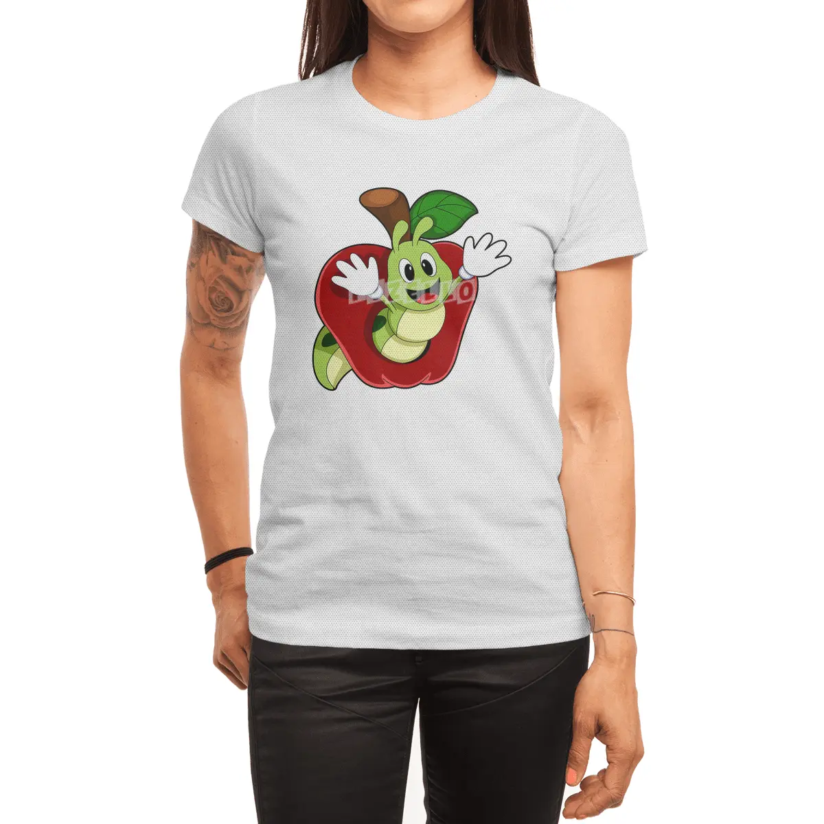 Caterpillar in Apple Spor T-Shirt