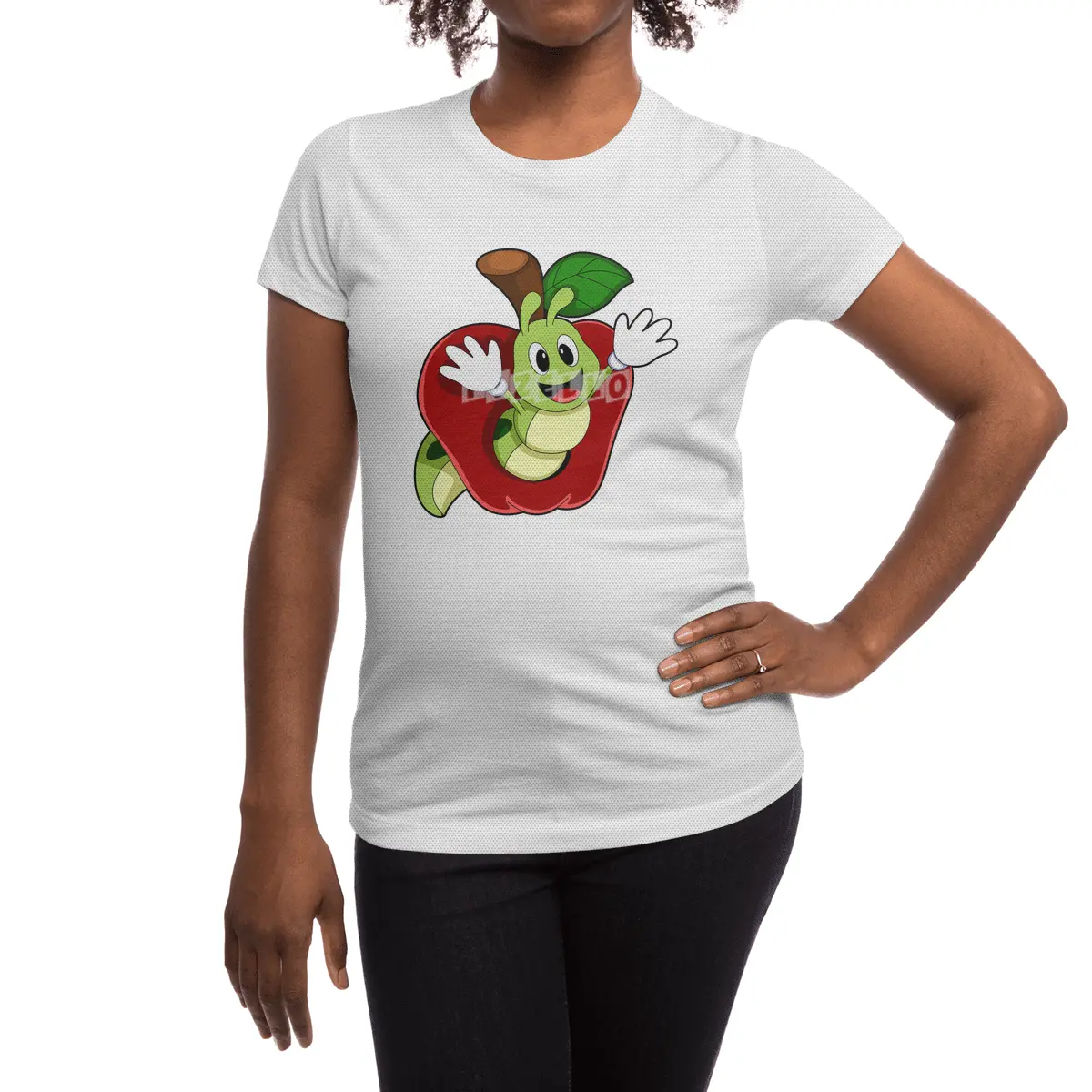 Caterpillar in Apple Spor T-Shirt