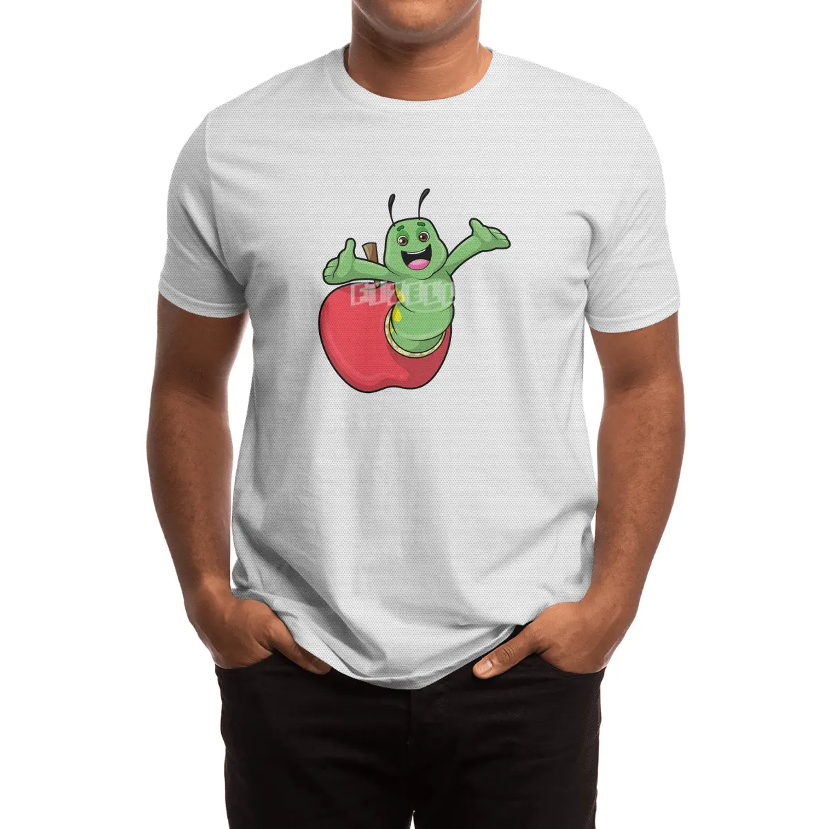 Caterpillar with Apple Spor T-Shirt