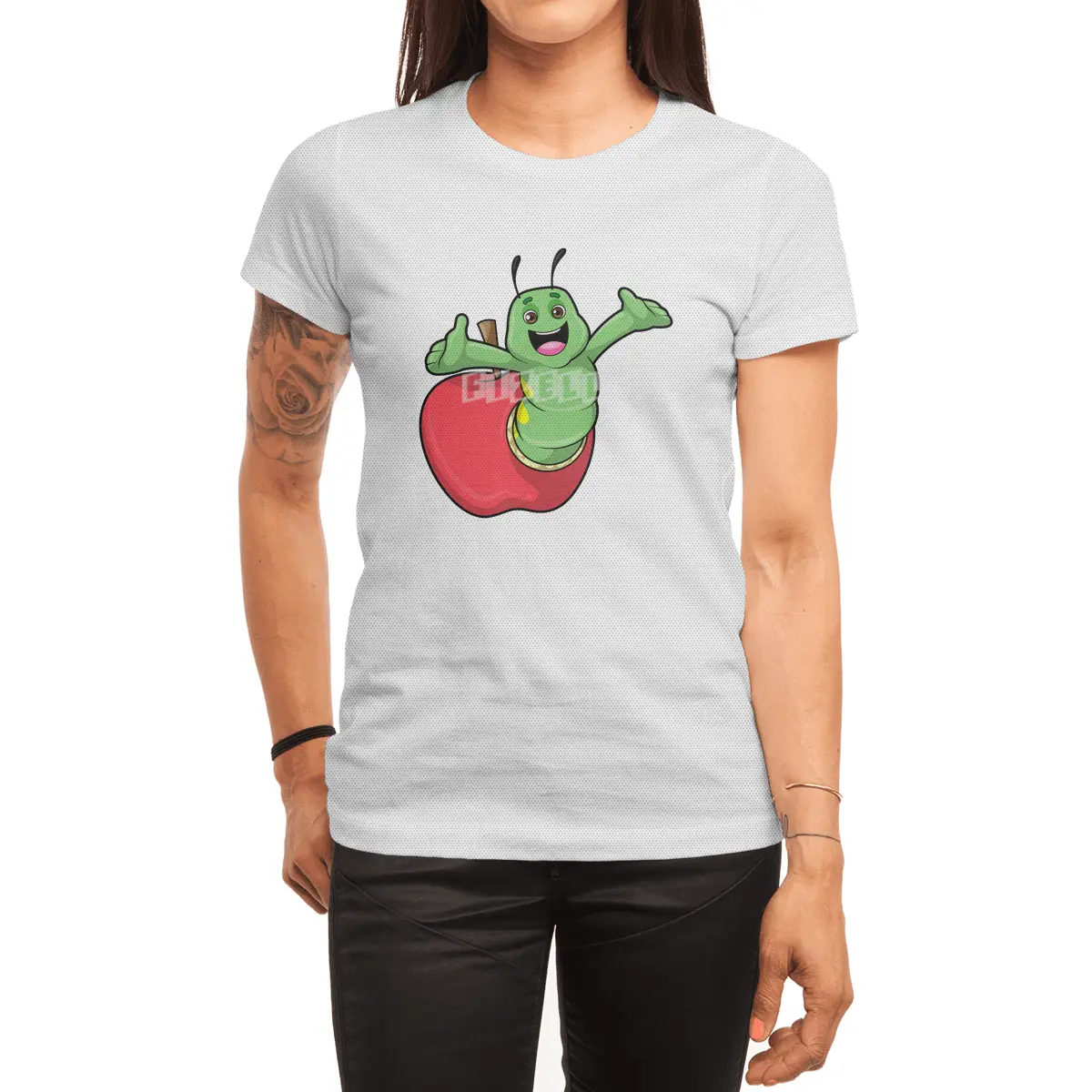 Caterpillar with Apple Spor T-Shirt
