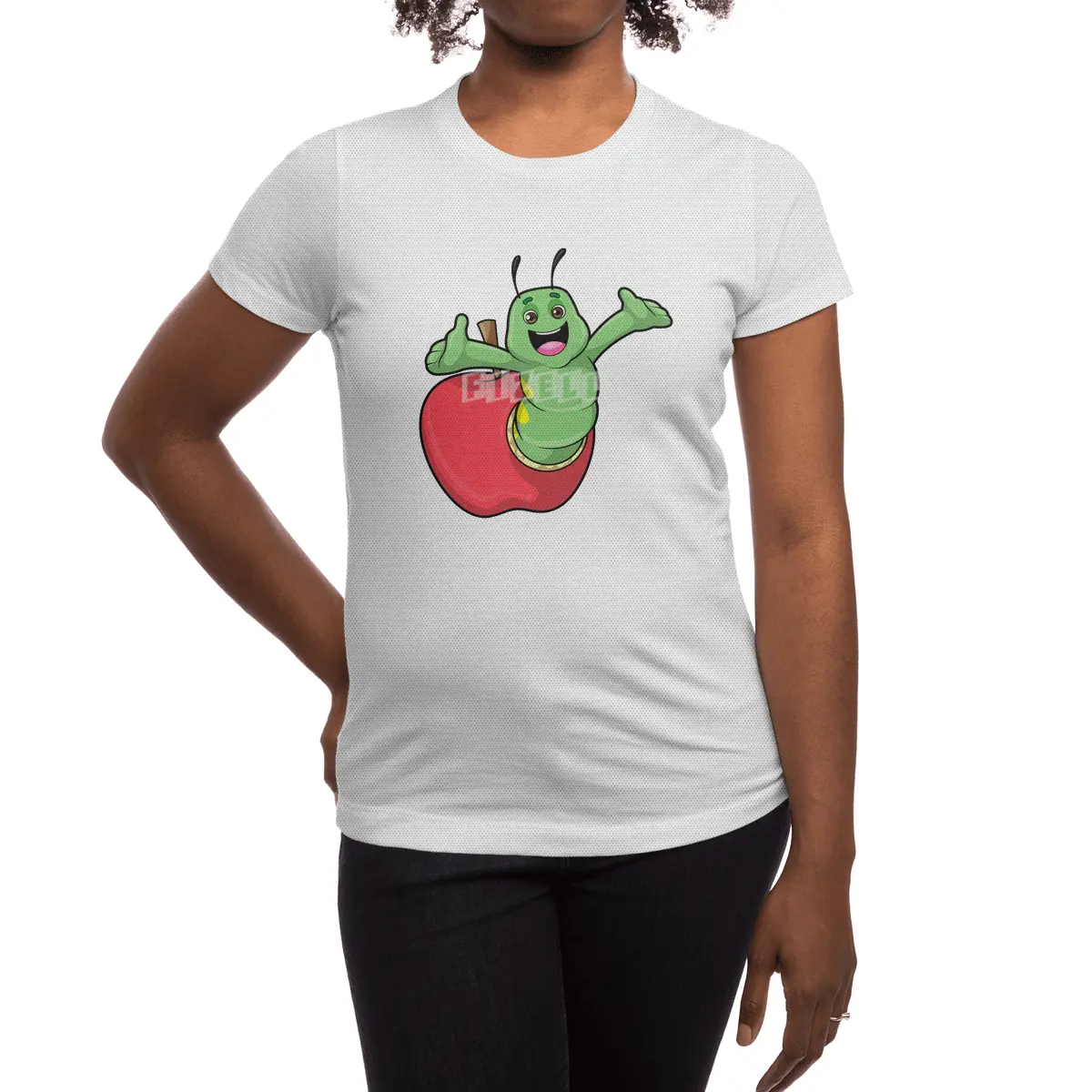 Caterpillar with Apple Spor T-Shirt