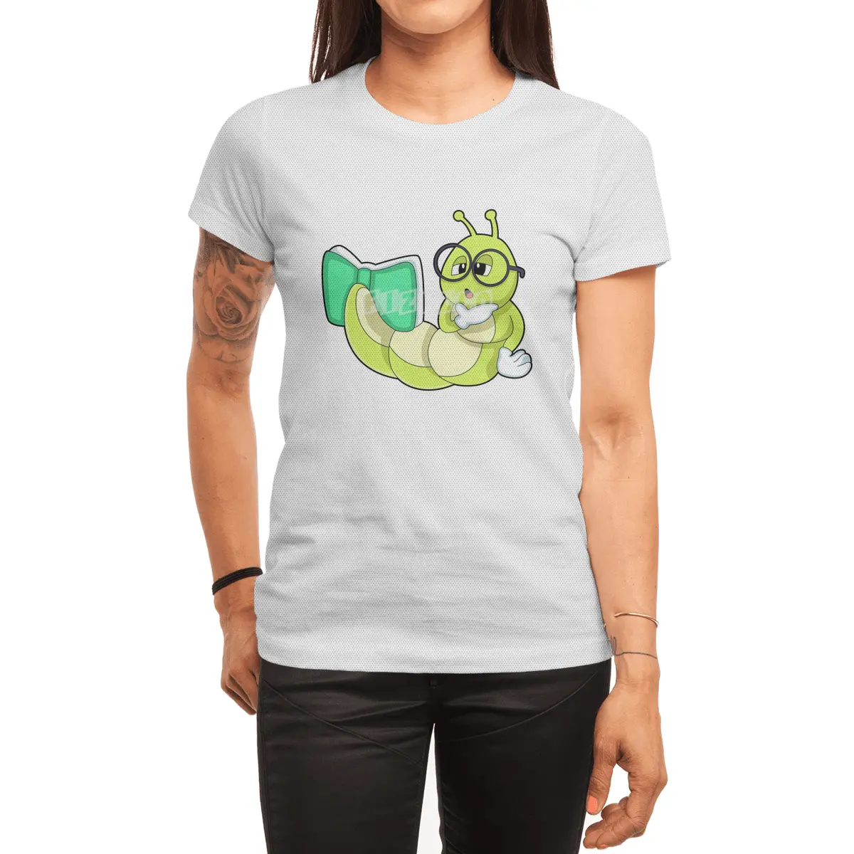 Caterpillar with Book Spor T-Shirt