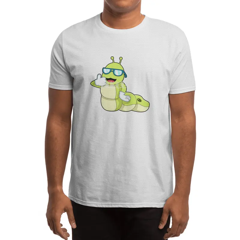 Caterpillar with Glasses Spor T-Shirt