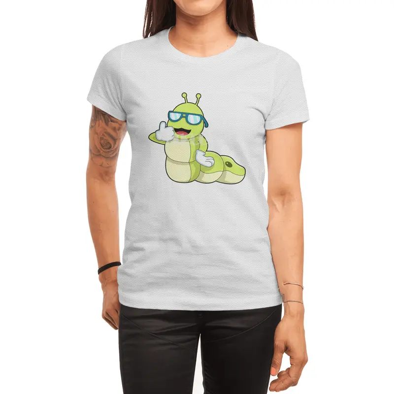 Caterpillar with Glasses Spor T-Shirt