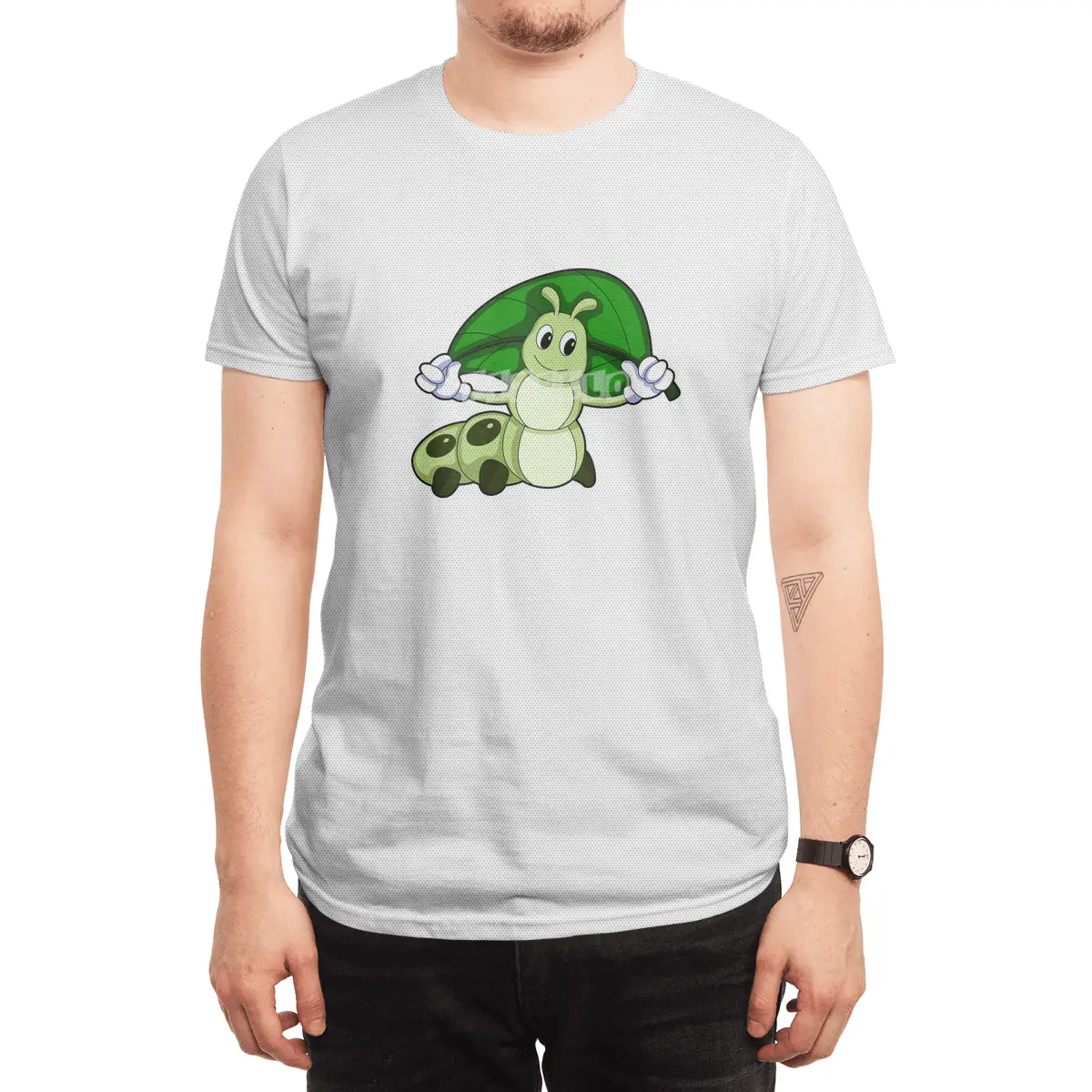 Caterpillar with Leaf Spor T-Shirt