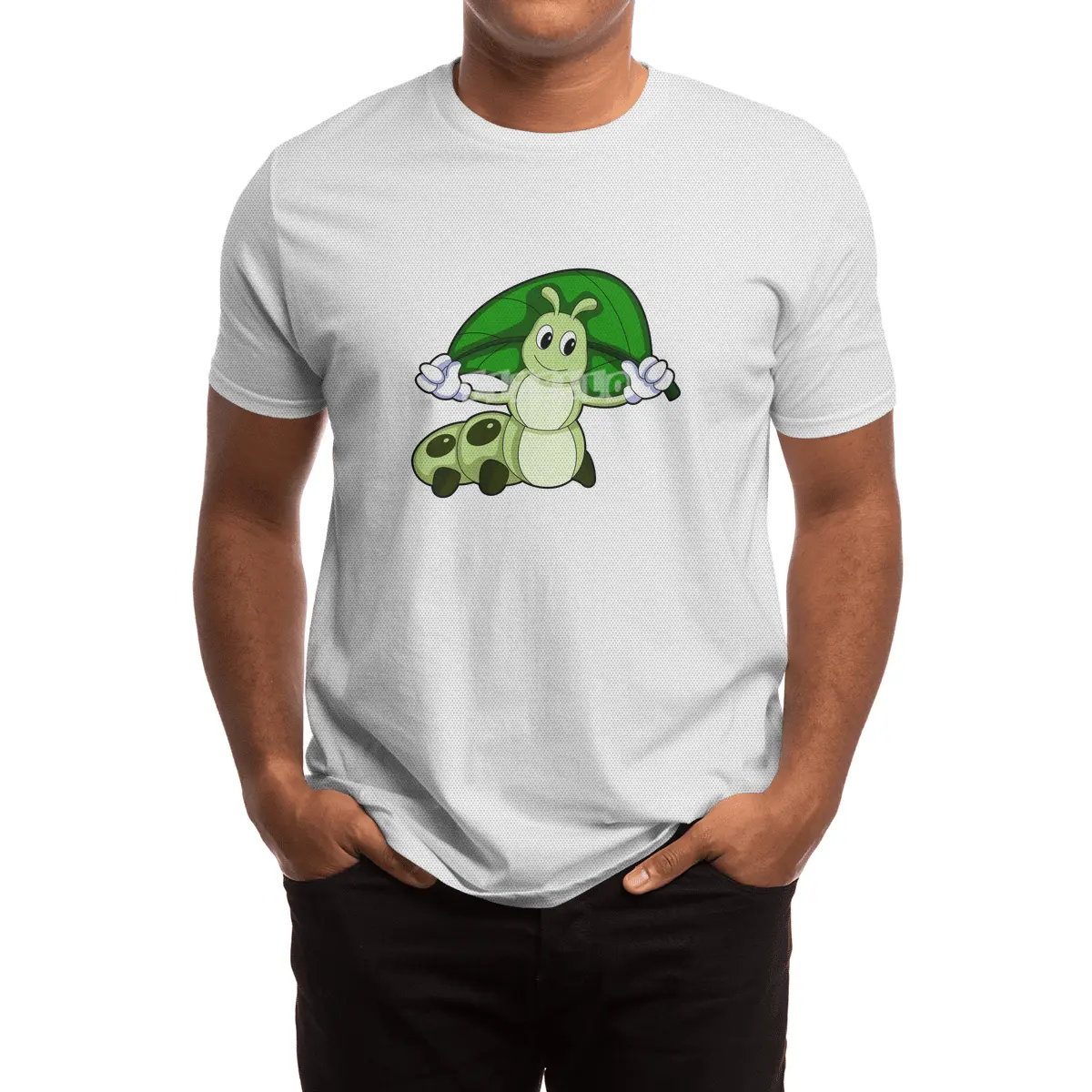 Caterpillar with Leaf Spor T-Shirt