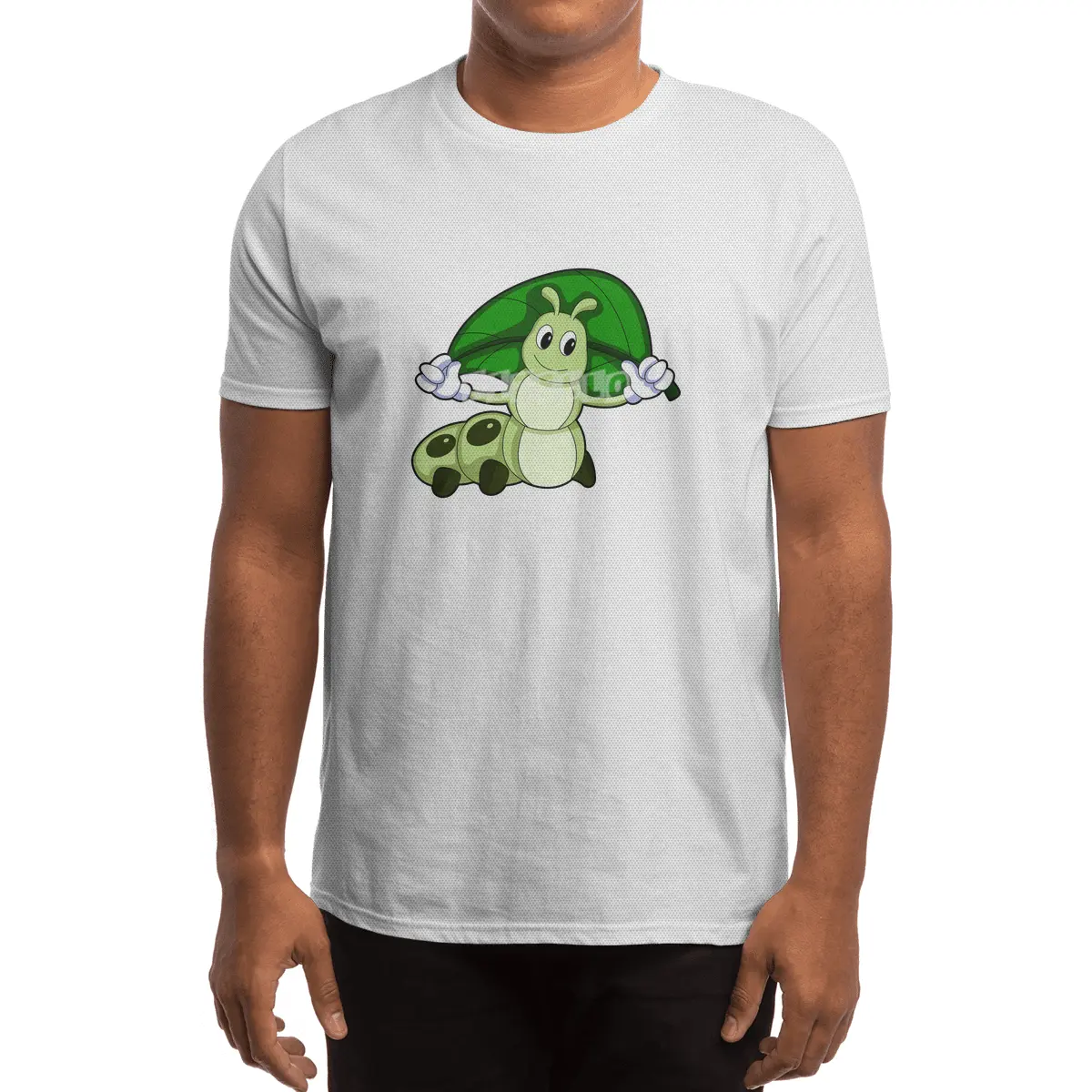 Caterpillar with Leaf Spor T-Shirt