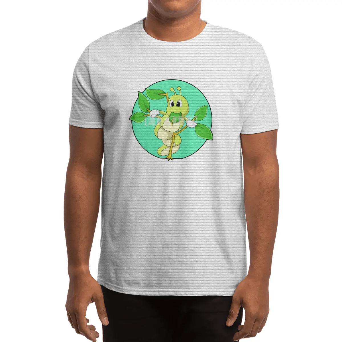 Caterpillar with Leaf Spor T-Shirt