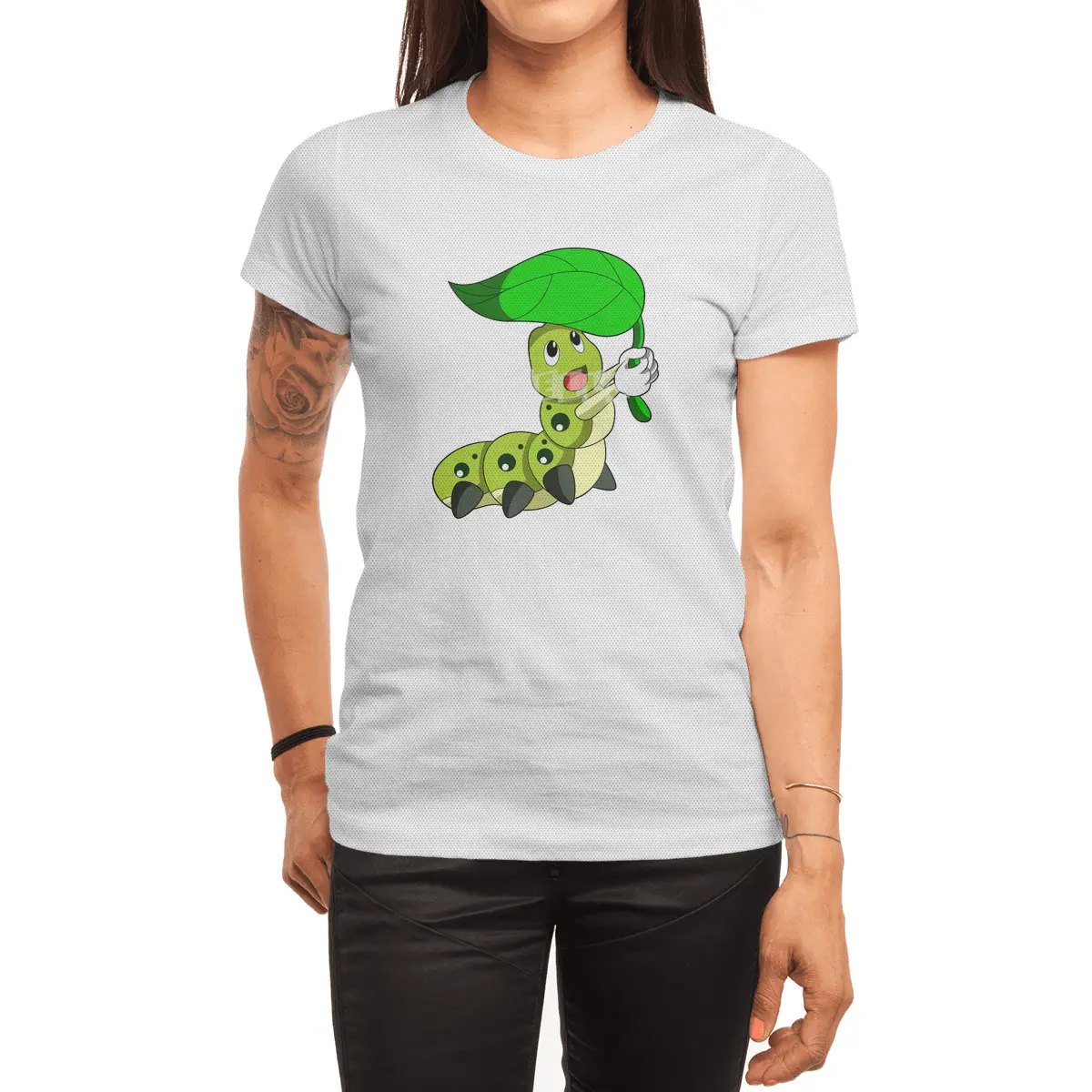 Caterpillar with Leaf Spor T-Shirt