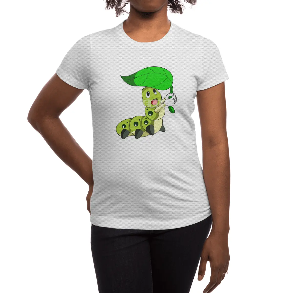 Caterpillar with Leaf Spor T-Shirt