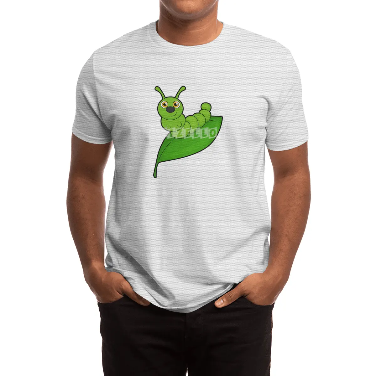 Caterpillar with Leaf Spor T-Shirt
