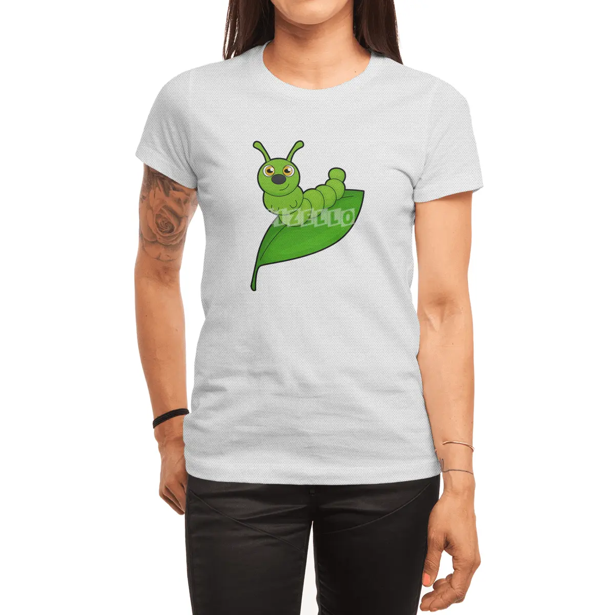 Caterpillar with Leaf Spor T-Shirt