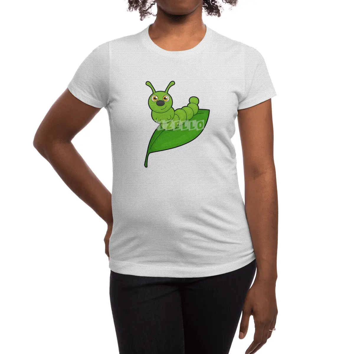 Caterpillar with Leaf Spor T-Shirt