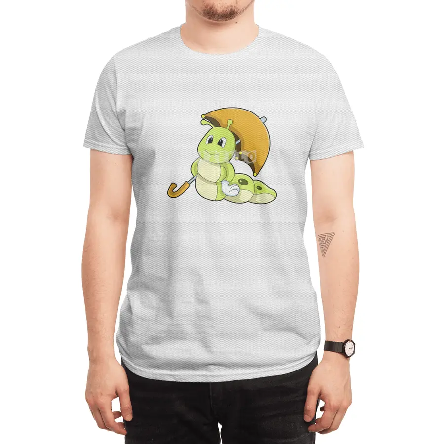 Caterpillar with Umbrella Spor T-Shirt