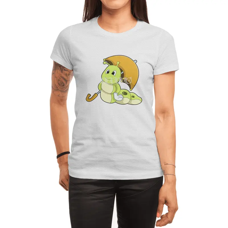 Caterpillar with Umbrella Spor T-Shirt