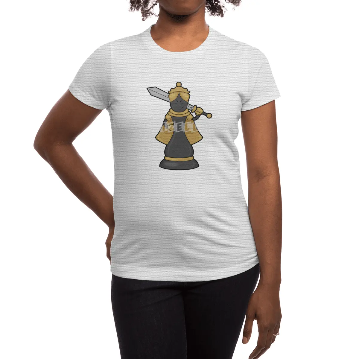 Chess piece Queen at Chess with Sword Spor T-Shirt