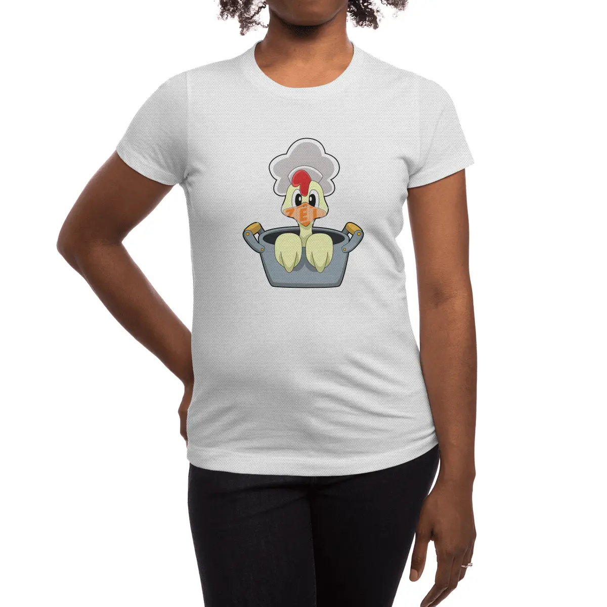 Chicken with Cooking pot Spor T-Shirt
