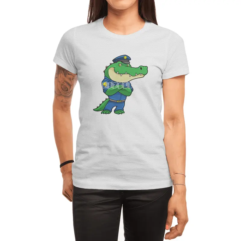 Crocodile as Police officer with Police uniform Spor T-Shirt