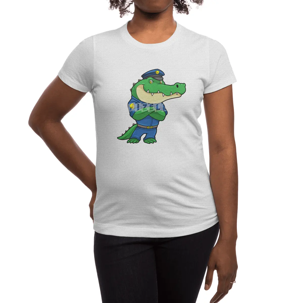 Crocodile as Police officer with Police uniform Spor T-Shirt