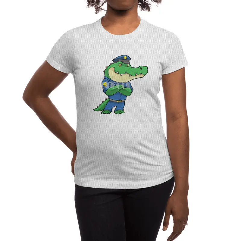 Crocodile as Police officer with Police uniform Spor T-Shirt