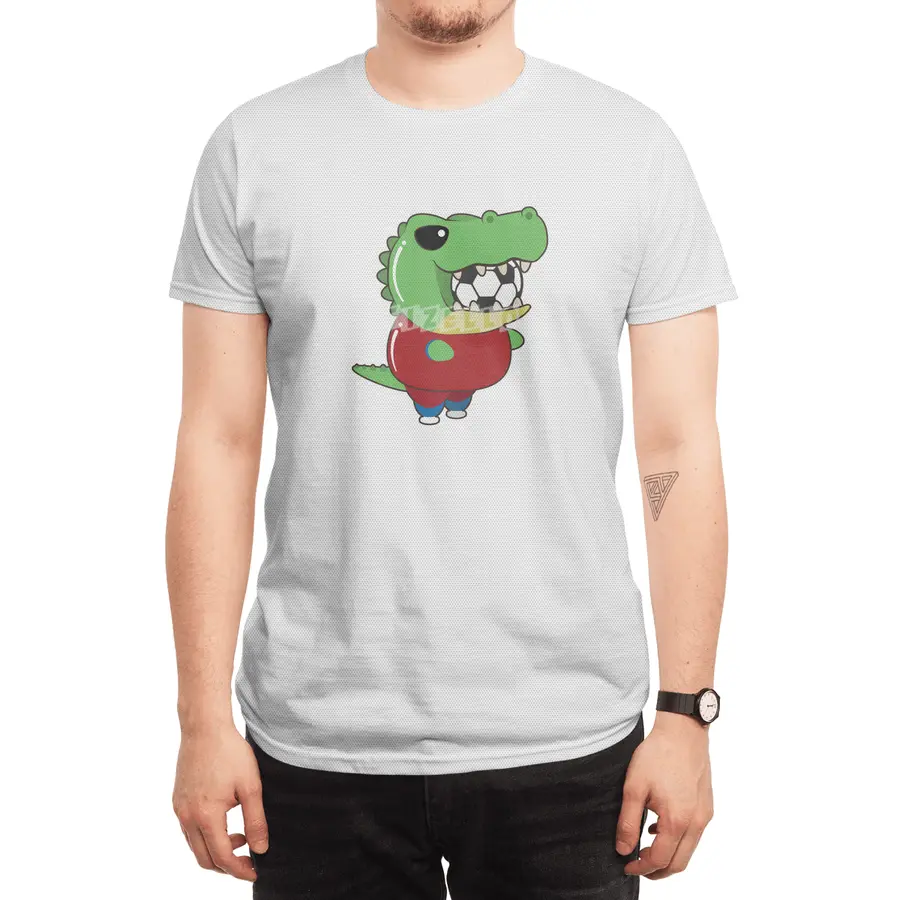 Crocodile as Soccer player with Soccer ball Spor T-Shirt