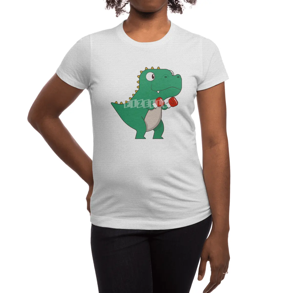 Dinosaur at Boxing with Boxing gloves Spor T-Shirt
