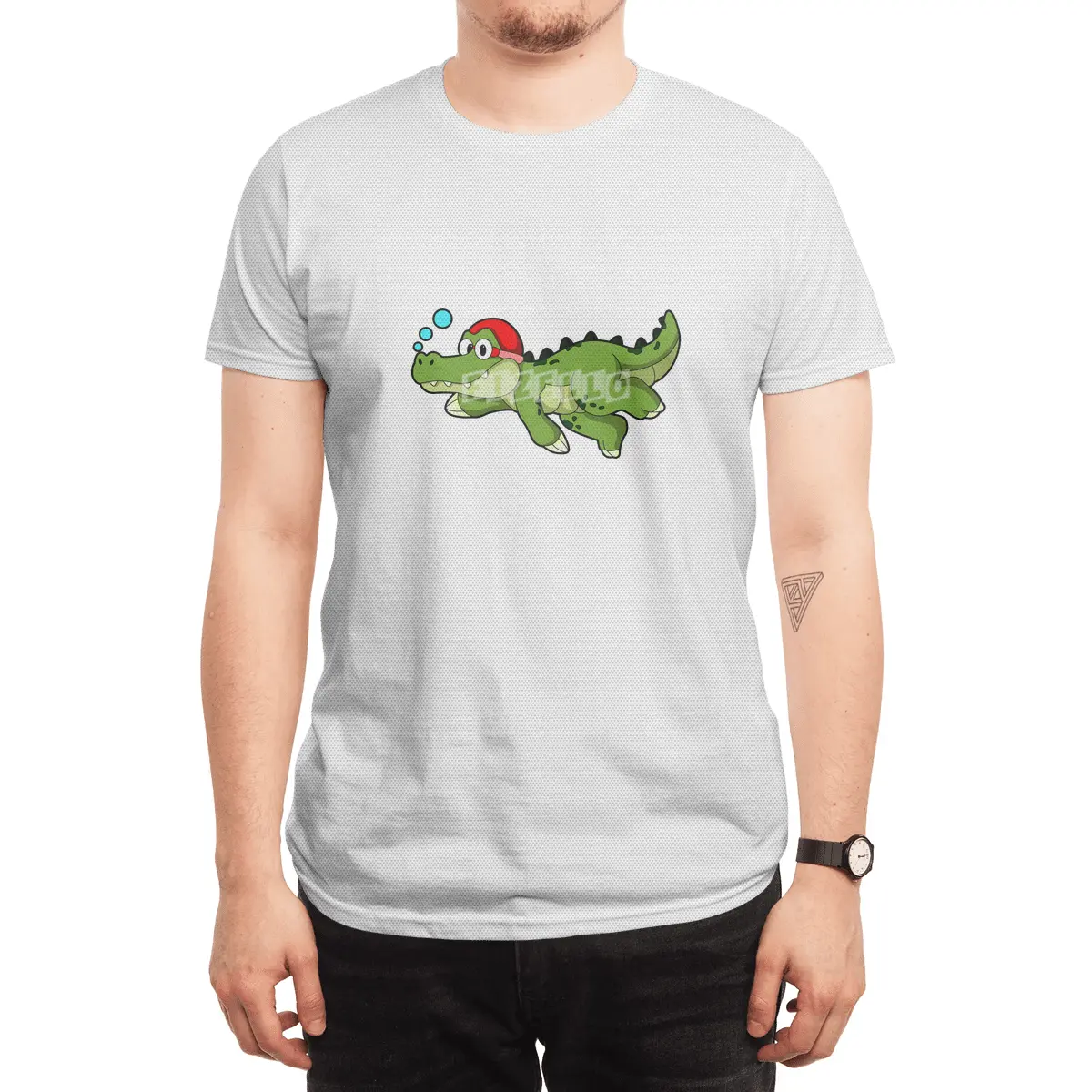 Dinosaur at Swimming under Water Spor T-Shirt