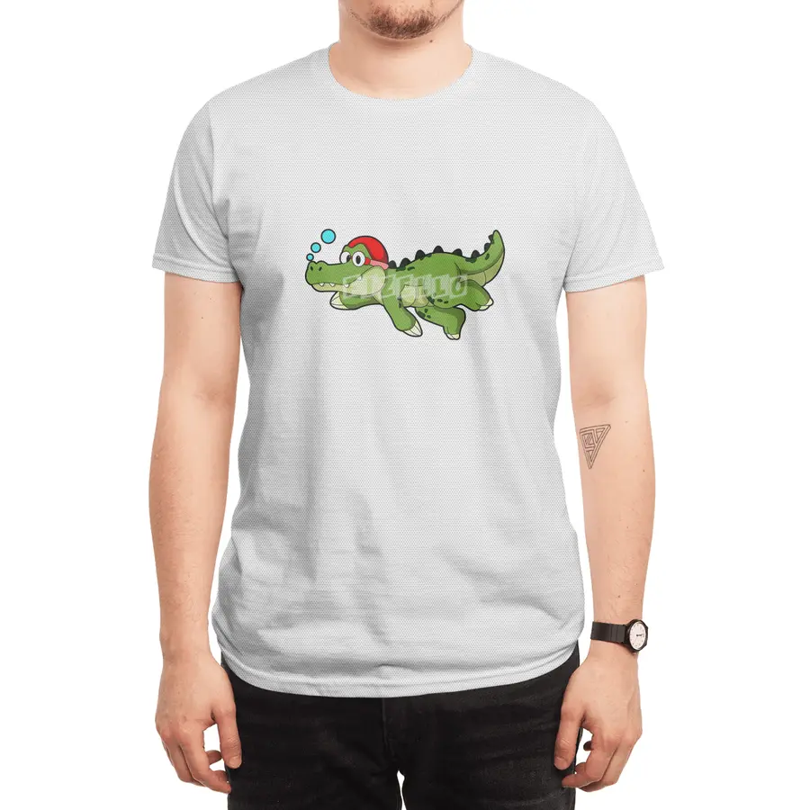 Dinosaur at Swimming under Water Spor T-Shirt