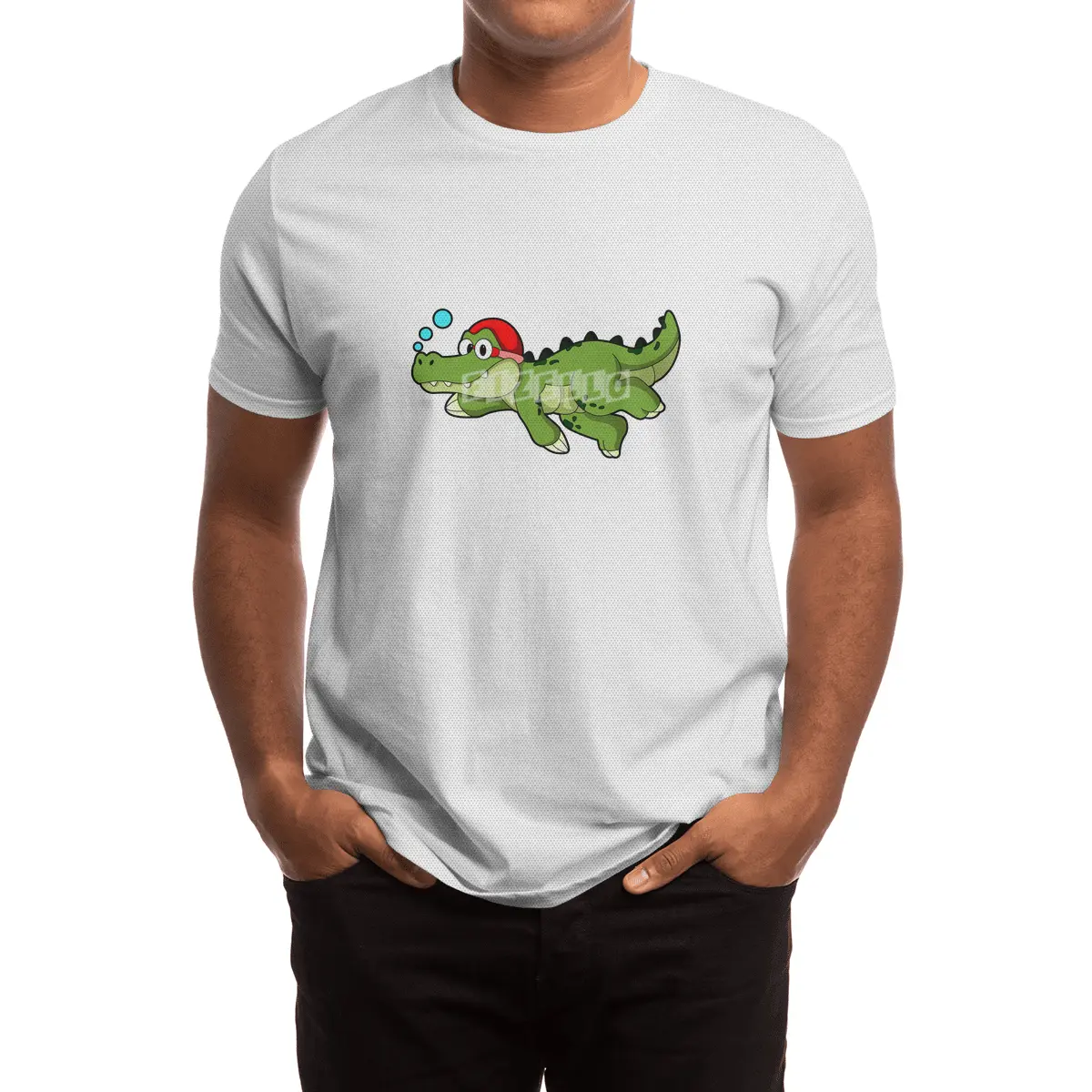 Dinosaur at Swimming under Water Spor T-Shirt